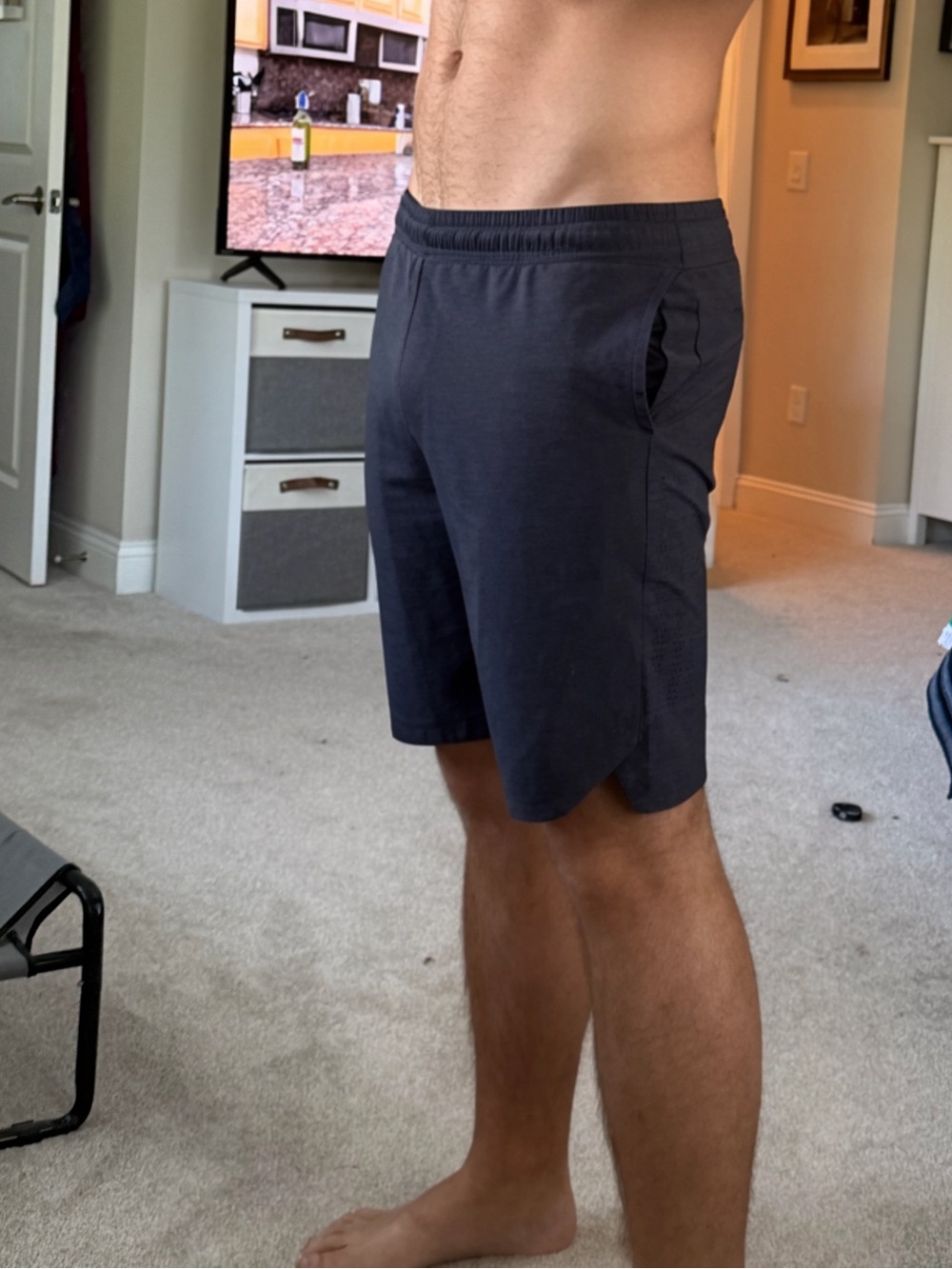 Men's Reebok Dark Blue  Athletic Shorts Large